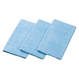 重光商事 「現場のチカラ」 マイクロファイバータオル洗車用 ブルー 300×500mm アスクル限定 1袋（3枚入） オリジナル｜LOHACO by アスクル