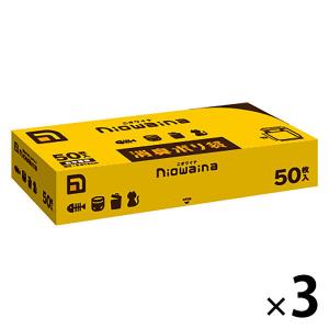 ゴミ袋 消臭ポリ袋 ニオワイナ 白半透明 普通 3L 50枚入×3箱 厚さ：0.018mm 日本サニパック｜LOHACO by アスクル