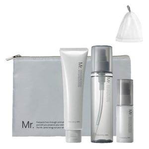 【数量限定】オルビス Mr.3ステップセット+Mr.ポーチ+ショップバック ミスター専用ノベルティ泡立てネット付