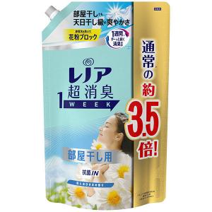 【アウトレット】レノア 超消臭1WEEK 部屋干し 花とおひさまの香り 詰め替え 1390ml 1個 柔軟剤 P＆G