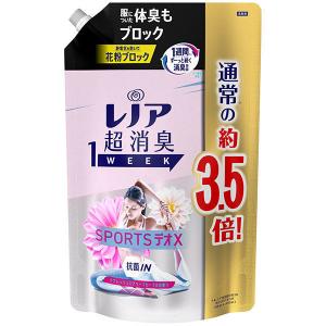 【アウトレット】レノア 超消臭1WEEK SPORTSデオX リフレッシュエアリーフローラル 1390ml  1個  柔軟剤 P＆G
