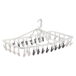 フランドリー 洗濯ハンガー やさしく干し分け 角ハンガー 40ピンチ 1個 ダイヤ