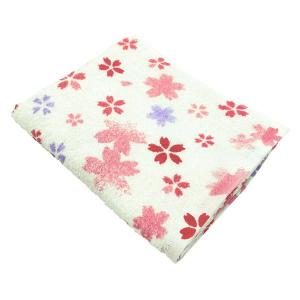【アウトレット】林 日本製（泉州）　フェイスタオル　プリント　桜柄 1個｜LOHACO by アスクル