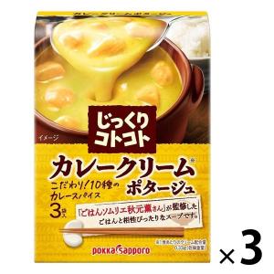 じっくりコトコト カレークリームポタージュ 3個 ポッカサッポロ スープ