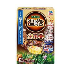 入浴剤 温泉の素 温泡 ONPO 生薬プラス 和漢薬草の香り（透明タイプ） 12錠入（4種類×3錠） アース製薬