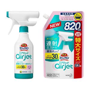 【お得なセット】バスマジックリン エアジェット 液体スプレー フルーティフローラル 本体 1個 + 特大 つめかえ用 1個 セット
