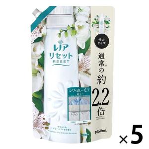 【ワゴンセール】レノアリセット ヤマユリ＆グリーンブーケの香り 詰め替え 特大 1050ml 1セット（5個入） 柔軟剤 P＆G