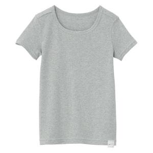 【SALE】 無印良品 綿であったか Tシャツ キッズ 110 グレー 良品計画