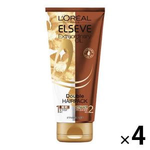 【アウトレット】ロレアルパリ エルセーヴ トリートメント ダブルヘアパック とてもしっとり 1セット（4個:130g×4）