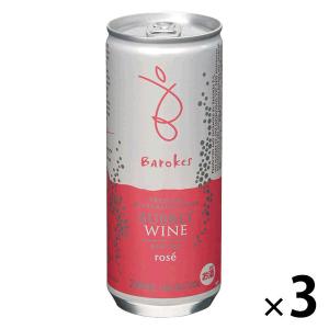 【お試しセール】スパークリングワイン バロークス 缶 タイプ ロゼ ワイン 250ｍｌ 3本