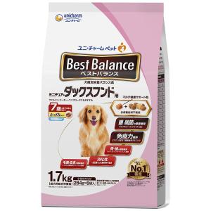 ベストバランス ふっくら仕立て 7歳から ミニチュアダックスフンド用 1.7kg（284g×6袋入）国産 1袋 ドッグフード 犬 ドライ