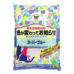スーパーブルー 固まる紙砂 猫砂 国産 6.5L 1袋 スーパーキャット
