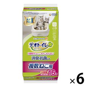 デオトイレ 複数ねこ用 1週間消臭・抗菌シート 大容量 16枚入 6袋 ユニ・チャーム｜LOHACO by ASKUL