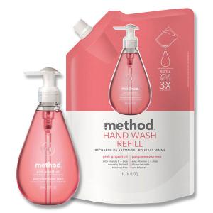【お得なセット】method（メソッド）液体 ハンドソープ ジェルタイプ ピンクグレープフルーツ 本体（354ml）+ 詰め替え用（1L）ジョンソン