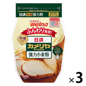 日清製粉ウェルナ 日清 カメリヤスペシャル チャック付 (1kg) ×3個