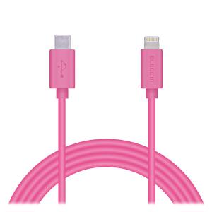 【アウトレット】エレコム USB CーLightningケーブル iPhone充電 2.0m ピンク MPAーCL20XPN 1個　ライトニング｜LOHACO by ASKUL
