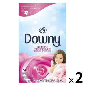 ダウニー（Downy） シート 乾燥機用 柔軟剤 エイプリルフレッシュ 静電気を防ぎ驚きの柔らか仕上げ 34枚入 2個 P＆G｜LOHACO by ASKUL