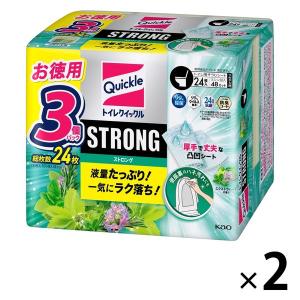 【セール】トイレクイックル ストロング トイレ用そうじシート エクストラハーブ 詰め替え 1セット（24枚入×2個） 花王｜LOHACO by ASKUL