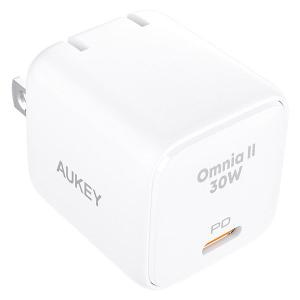 【アウトレット】USB充電器 AC充電器 USB Type-C 1ポート 30W コンパクト Omnia II ホワイト 1個 AUKEY｜LOHACO by アスクル