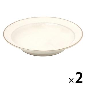 【LAKOLE/ラコレ】 和洋万能カレーパスタ皿 ホワイト 1セット（2枚）｜LOHACO by ASKUL