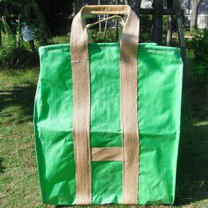 自立型便利袋 ガーデンスタンドバッグ 55cm×55cm×60cm 約180L グリーン