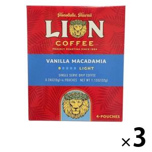 【ドリップコーヒー】ライオンコーヒー バニラマカダミア ドリップバッグ 1セット（12袋：4袋入×3個）｜LOHACO by ASKUL