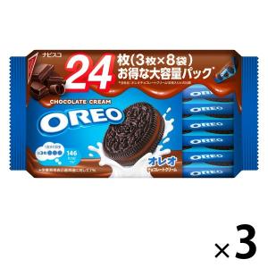 LOHACO - オレオ ファミリーパック チョコレートクリーム 24枚 3袋