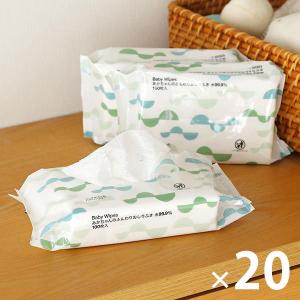 （セール）【ロハコ限定】水99.9％ あかちゃんのふんわりおしりふき 1セット（100枚入×20個） レック オリジナル｜LOHACO by アスクル