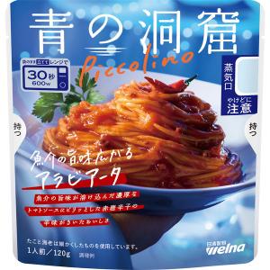 青の洞窟 ピッコリーノ 魚介の旨味広がるアラビアータ 1人前・120g 1個 日清製粉ウェルナ パスタソース レンジ対応｜LOHACO by アスクル