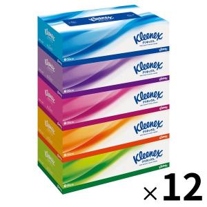 （セール） ティッシュペーパー 180組（5箱入） 1ケース（12パック） クリネックス ティシュー 日本製紙クレシア 箱売り