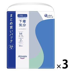 アテント うす型さらさらパンツ 通気性プラス M 男女共用 ( 30枚入*4袋
