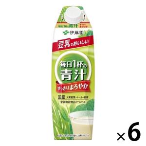 【ワゴンセール】伊藤園 毎日1杯の青汁 すっきりまろやか 1L キャップ付き 紙パック 1箱（6本入）（わけあり品）｜LOHACO by ASKUL