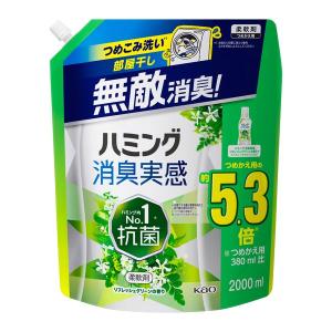 ハミング 消臭実感 リフレッシュグリーンの香り 超特大 詰め替え 2000ml 1個 柔軟剤 花王｜LOHACO by ASKUL