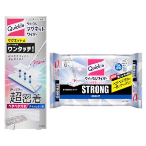 【ロハコ限定セット】 クイックルワイパー マグネットワイパー＋ストロング ガンコな油汚れ・ニオイ対応 1セット｜LOHACO by ASKUL