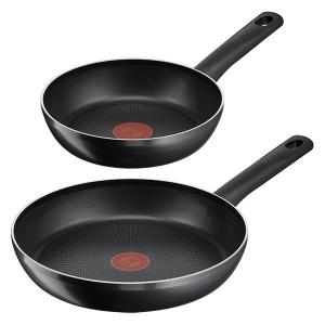 【数量限定・お得セット】 T-fal（ティファール）ハードチタニウムプラス フライパンセット（20cm・26cm） ブラック ガス火専用 1個