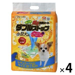 クリーンワン 香る消臭ダブルストップ 小型犬用 フレッシュフローラル レギュラー 116枚 4袋｜LOHACO by アスクル