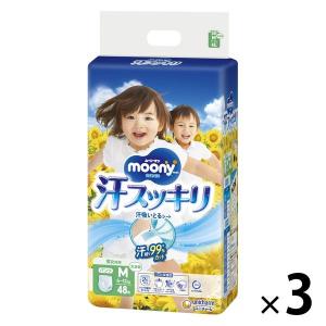 ムーニーマン おむつ パンツ M（6kg〜12kg）1セット（48枚×3パック）汗スッキリ 男女共用 ユニ・チャーム