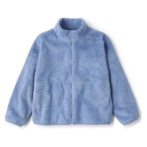 【SALE】 無印良品 着る毛布ジャケット キッズ 130 スモーキーブルー 良品計画