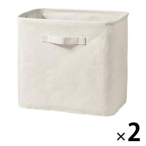無印良品（MUJI） 収納 ポリエステル麻 ソフトボックス 長方形 大 約幅