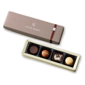 【ワゴンセール】カルヴェアーティサントラディショナルプラリネ4コ 1箱 アラカルト チョコレート 手提げ袋付き ギフト