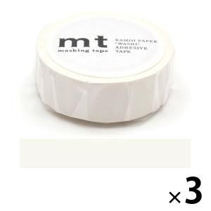カモ井加工紙 マスキングテープ mt マットホワイト 幅15mm 3巻 MT01P208R｜LOHACO by アスクル