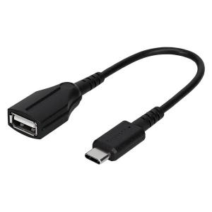 USB変換ケーブル USB-C[オス]-USB-A[メス] 0.2m 3.0A 急速充電 Type-C to Type-A ブラック 1本 オウルテック