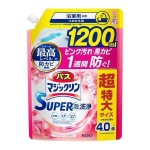 バスマジックリン SUPER泡洗浄 アロマローズの香り 詰め替え 超特大 1200ml 1個 花王｜LOHACO by アスクル