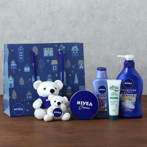 【数量限定】【ロハコ限定】NIVEA（ニベア）アトリックス ギフト オリジナル紙袋 ＋ ぬいぐるみ 付き ギフト 福袋 お中元｜LOHACO by ASKUL