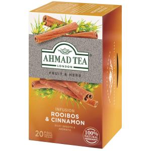 【ノンカフェイン】 【ハーブティー】AHMAD TEA (アーマッドティー）ルイボス＆シナモン ティーバッグ 1箱（20バッグ入）
