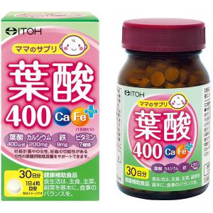 井藤漢方製薬 葉酸400Ca・Feプラス 30日分 120粒 サプリメント