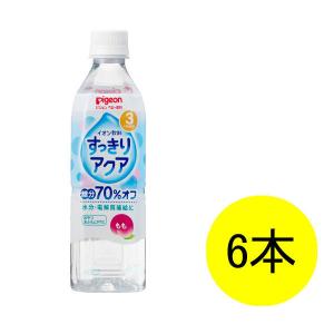 【3ヶ月頃から】ピジョンベビー飲料 すっきりアクア もも 1セット（500ml×6本）