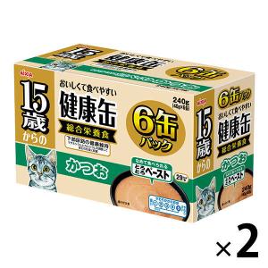 アイシア 15歳からの健康缶 かつお 超高齢猫用 40g×6P 2個 キャットフード 猫 ウェット 缶詰