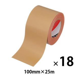 【ガムテープ】 布粘着テープ No.141 0.37mm厚 幅100mm×長さ25m 茶 オリーブテープ 寺岡製作所 1箱（18巻入） 419-5850｜LOHACO by アスクル