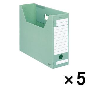 コクヨ ファイルボックス-FS Dタイプ A4ヨコ 背幅102mm 緑 1袋（5冊入） A4-LFD-G｜LOHACO by ASKUL